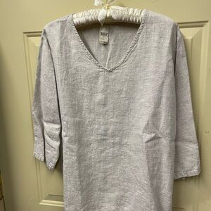Match Point 100% Linen Top